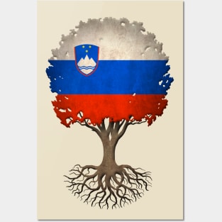 Tree of Life with Slovenian Flag Posters and Art